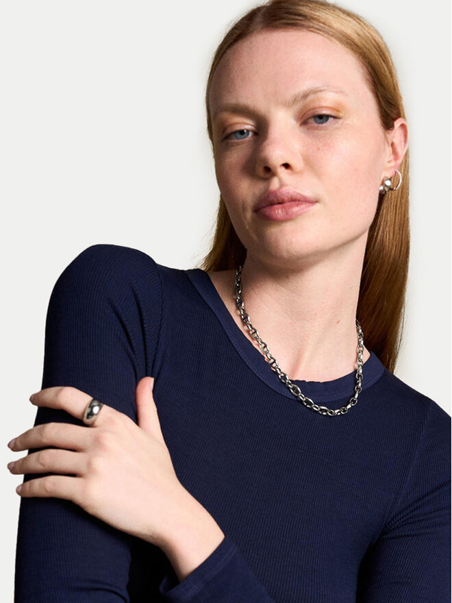 Fossil Κολιέ Fossil Heritage D-Link JA7242040 Ασημί