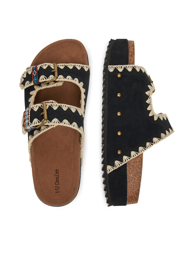 DeeZee Klapki DeeZee LB-P1684 Czarny