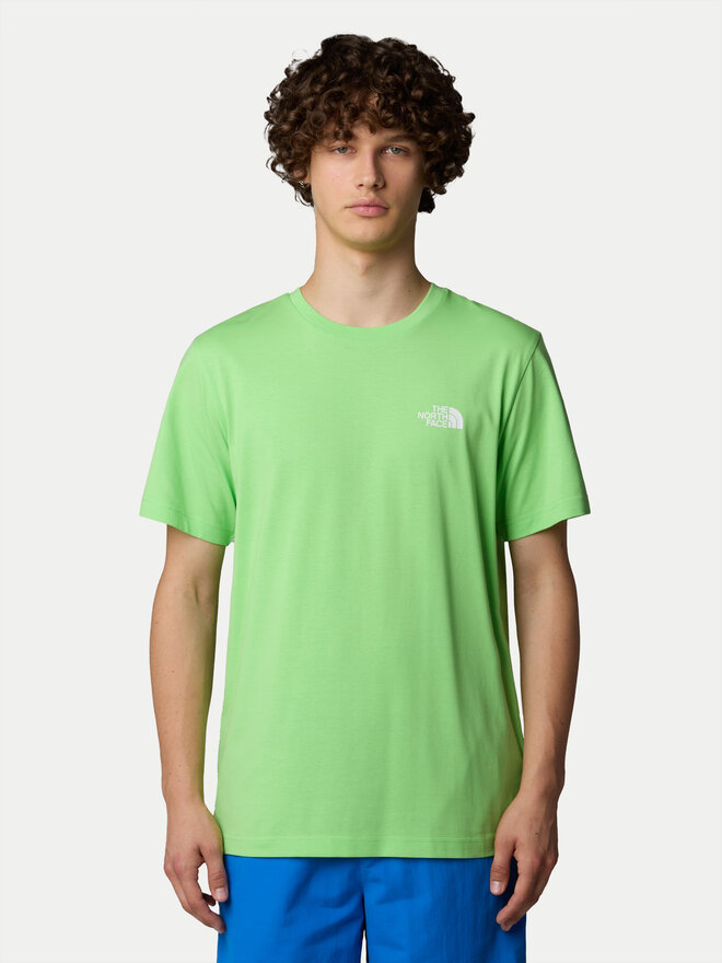 The North Face The North Face Marškinėliai SS Simple Dome NF0A87NG Žalia Regular Fit