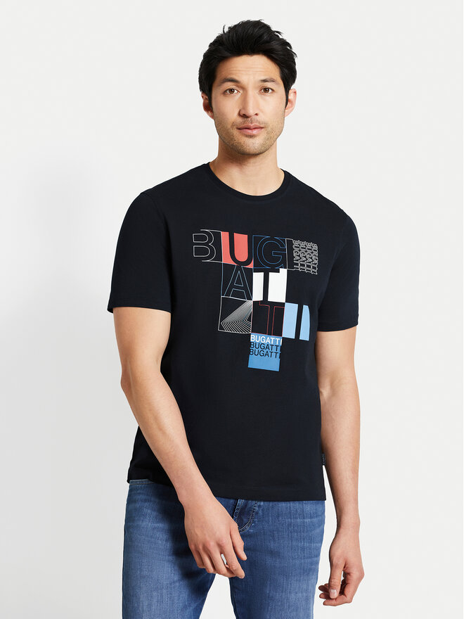 Bugatti Bugatti T-Shirt 8350 55045A Dunkelblau Regular Fit