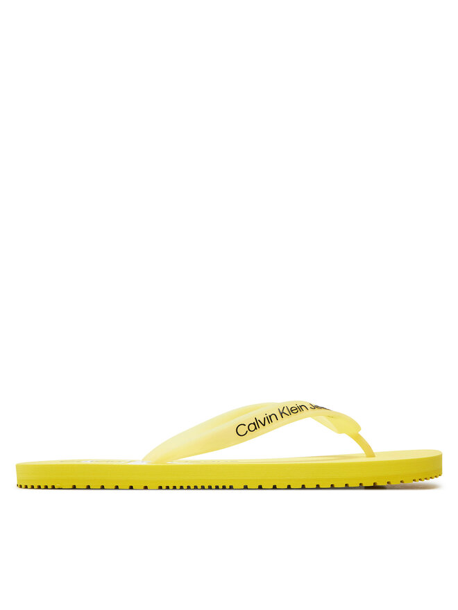 Calvin Klein Jeans Japonki Calvin Klein Jeans Beach Sandal Monogram Tpu YM0YM00838 Żółty