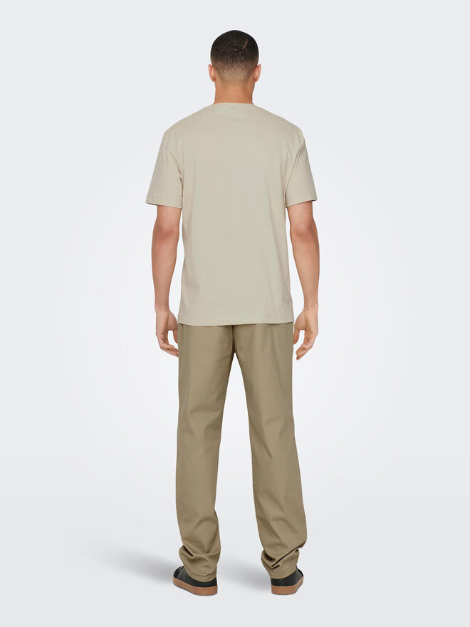 Only & Sons Only & Sons Camiseta 22025208 Beis Regular Fit