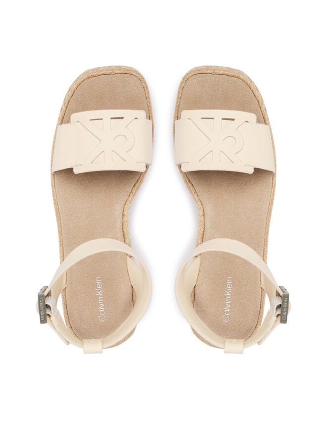 Calvin Klein Espadrilles Calvin Klein Wedge Espad 70 Embl Lth HW0HW02897 Beige