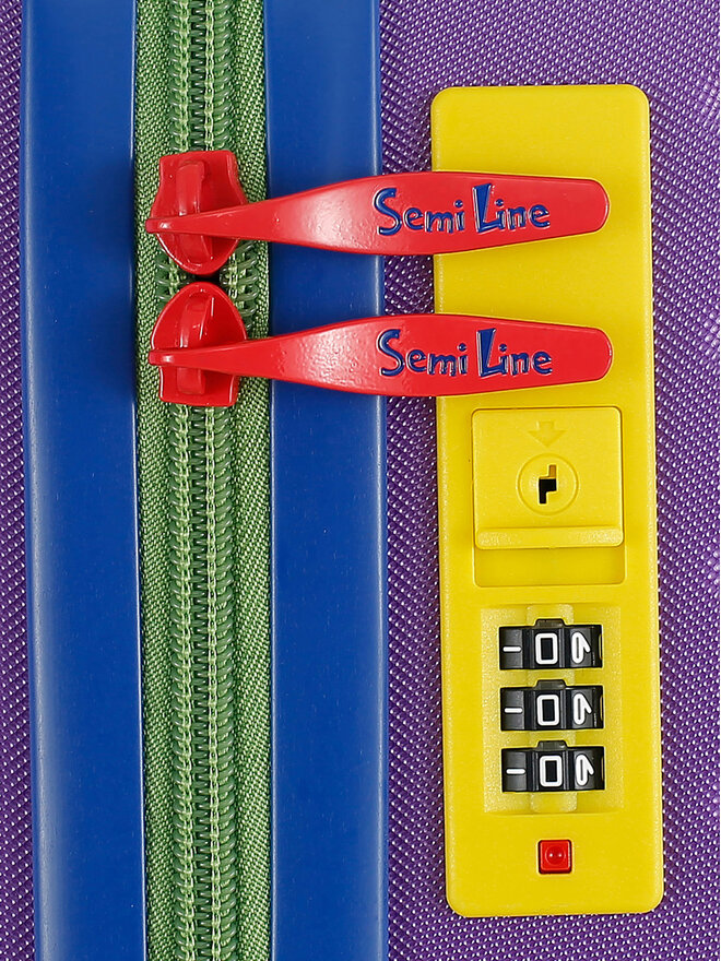 Semi Line Μεγάλη Βαλίτσα Semi Line T5940-3 Μωβ