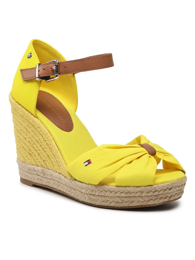 Tommy Hilfiger Espadrillas Tommy Hilfiger Basic Open Toe High Wedge FW0FW04784 Giallo