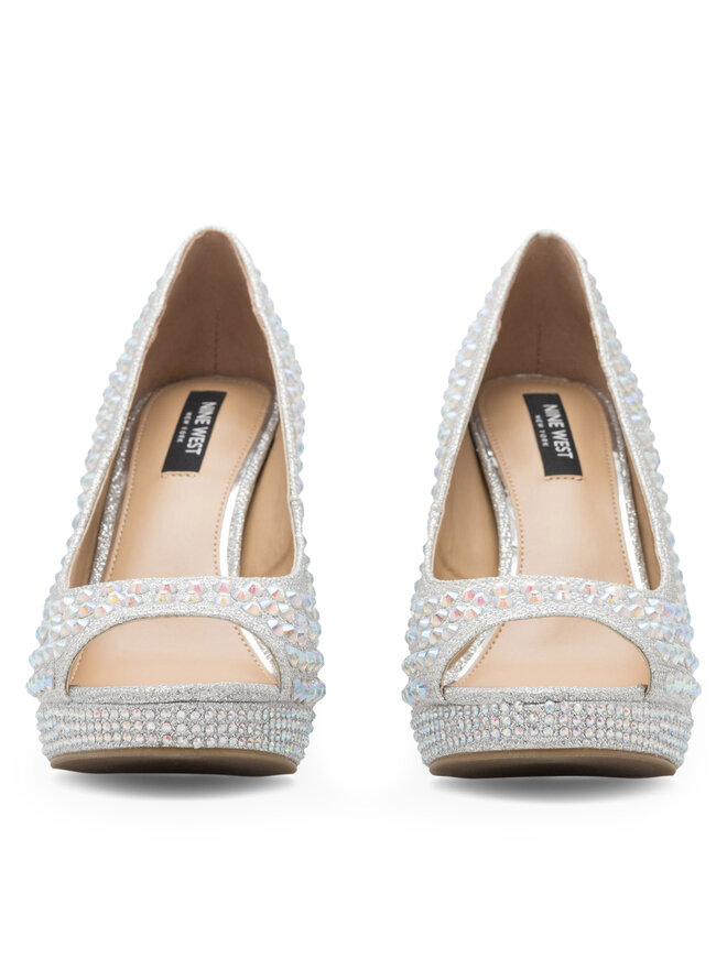 Nine West Szpilki Nine West MAIRA SY8020-9NW Srebrny