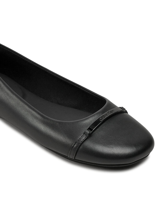 Calvin Klein Balerini Calvin Klein Ballerina W/M Bar Lth HW0HW02145 Negru