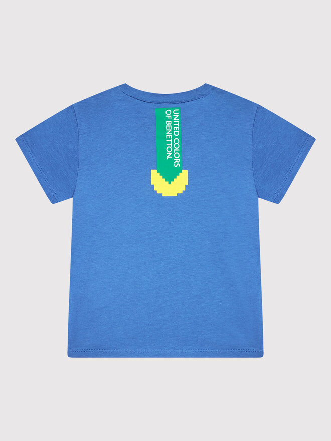 United Colors Of Benetton United Colors Of Benetton Marškinėliai 3096G102F Mėlyna Regular Fit