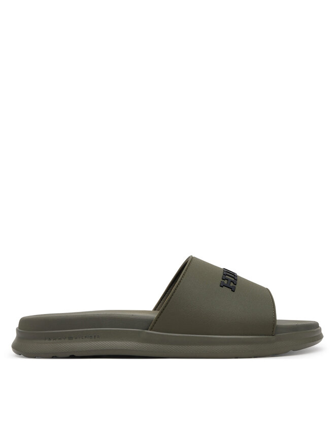 Tommy Hilfiger Šľapky Tommy Hilfiger Dual Density Hilfiger Pool Slide FM0FM05430 Kaki
