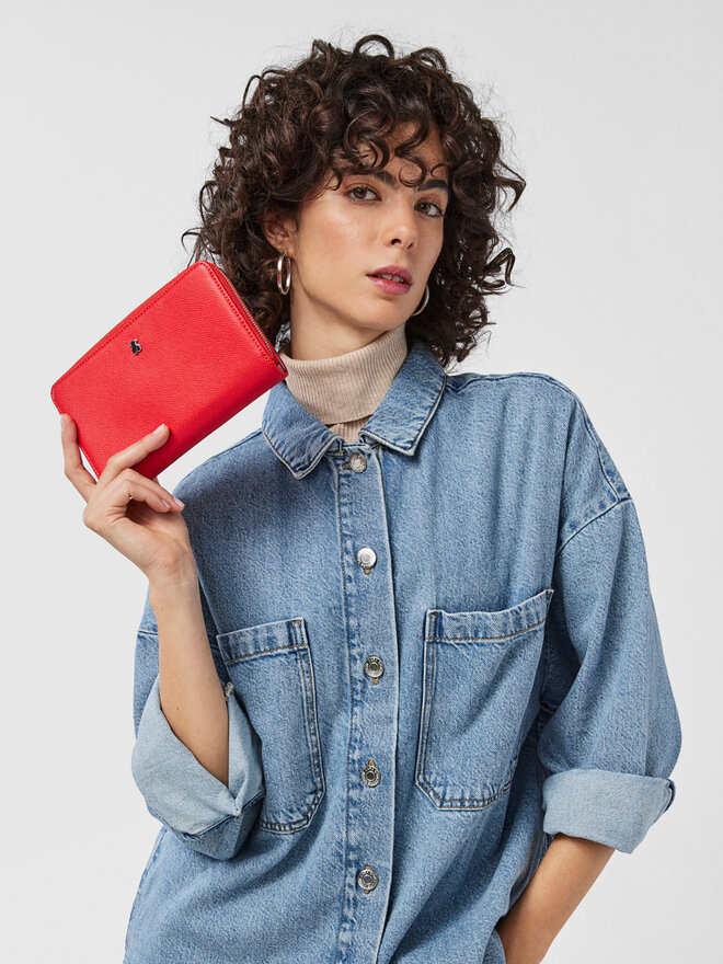 TOUS Cartera grande para mujer TOUS Balletera M. New Dubai 2001689817 Rojo