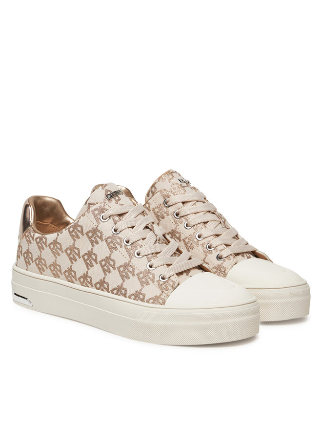 DKNY Trampki DKNY York Lace UP Sneak K2533982 Beżowy