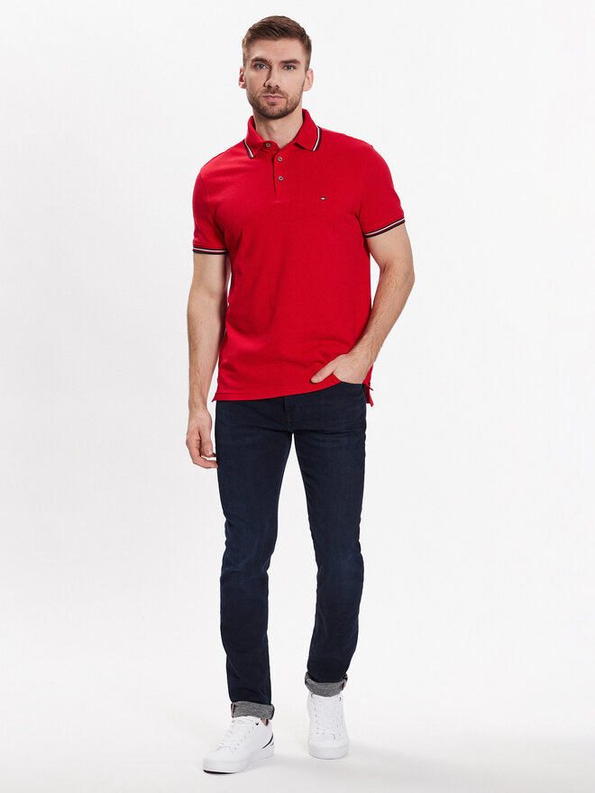Tommy Hilfiger Tommy Hilfiger Pólóing 1985 Rwb Tipped MW0MW30750 Piros Slim Fit