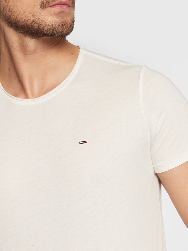 Tommy Jeans Tommy Jeans Marškinėliai Jaspe DM0DM09586 Balta Slim Fit