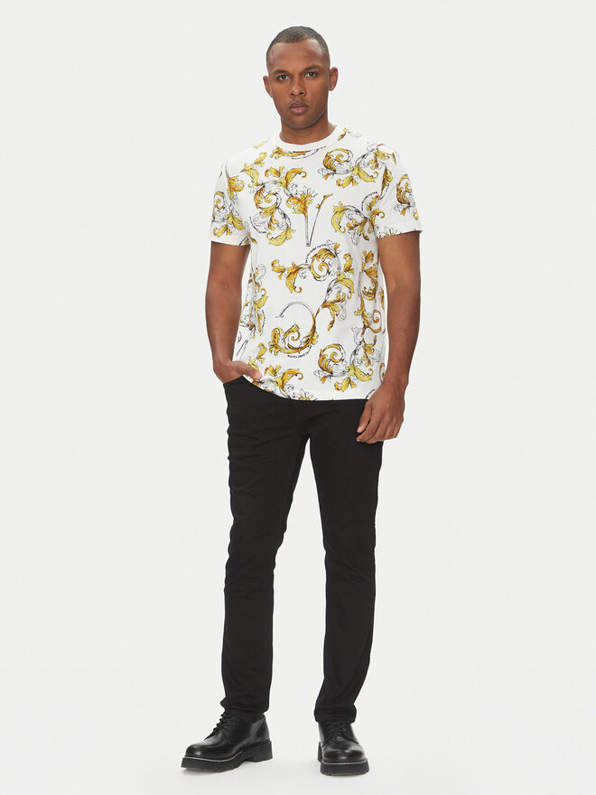 Versace Jeans Couture Versace Jeans Couture T-Shirt 78GAH6S0 Weiß Regular Fit