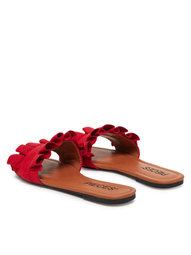 Pieces Pantoletten Pieces Nola 17101699 Rot