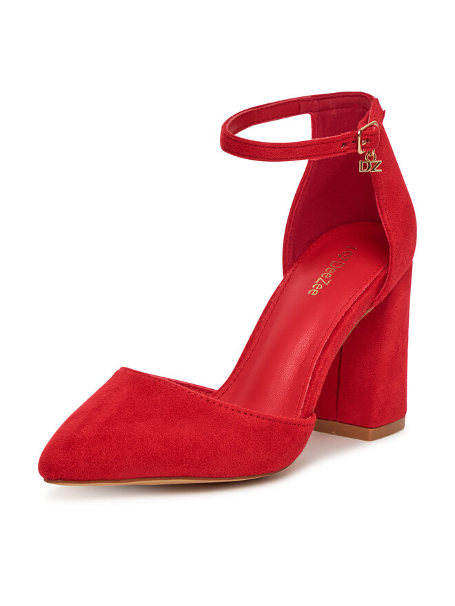 DeeZee Czółenka DeeZee DF-82616-85-35621 Czerwony
