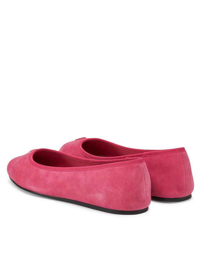 Tommy Hilfiger Baleriny Tommy Hilfiger Th Hardware Suede Ballerina FW0FW08655 Różowy