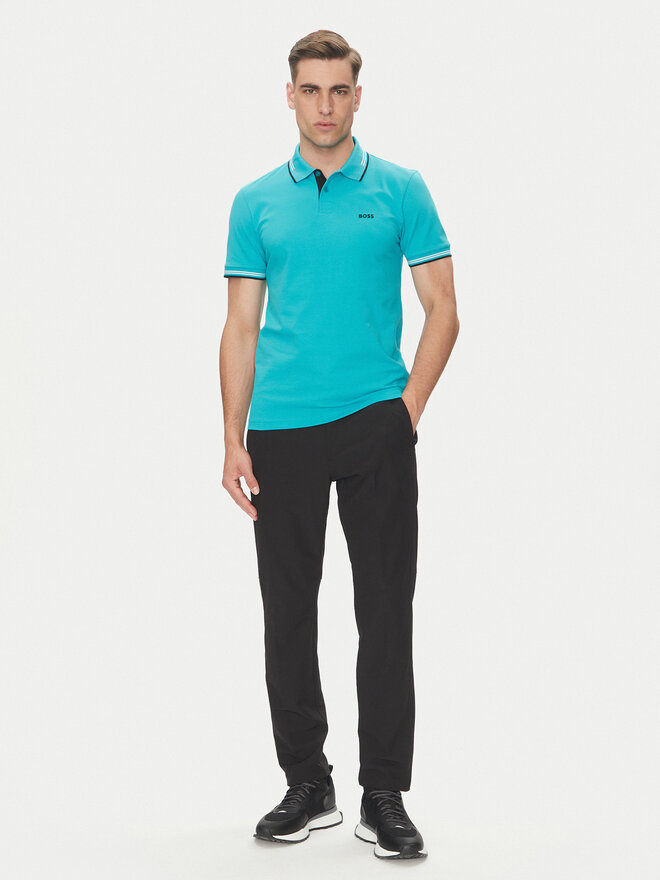 BOSS BOSS Polo Paul 50506193 Turquesa Slim Fit
