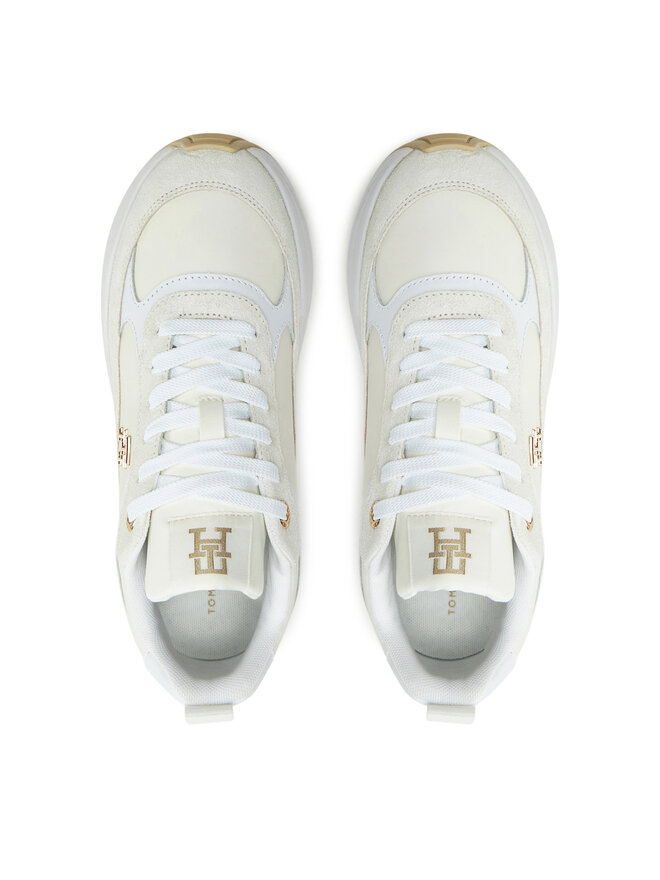 Tommy Hilfiger Sneakersy Tommy Hilfiger Th Chunky Feminine Runner FW0FW08616 Écru