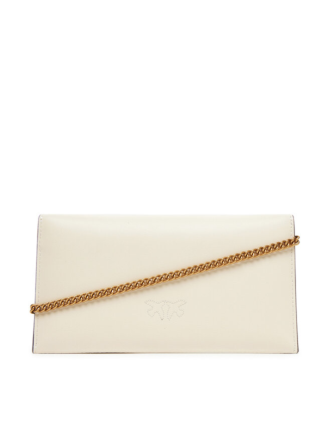 PINKO Ročna torba PINKO Flat Purse Mini AI 25-26 PCPL 105347 A0F1 Écru