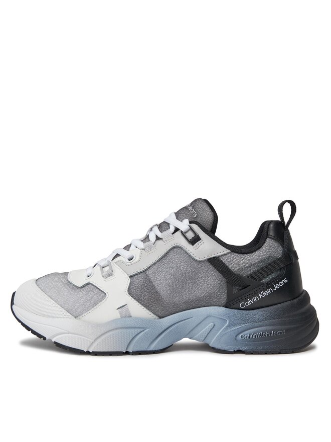 Calvin Klein Jeans Sneakersy Calvin Klein Jeans Retro Tennis Low Lace Mix Ml Sat YW0YW01307 Czarny