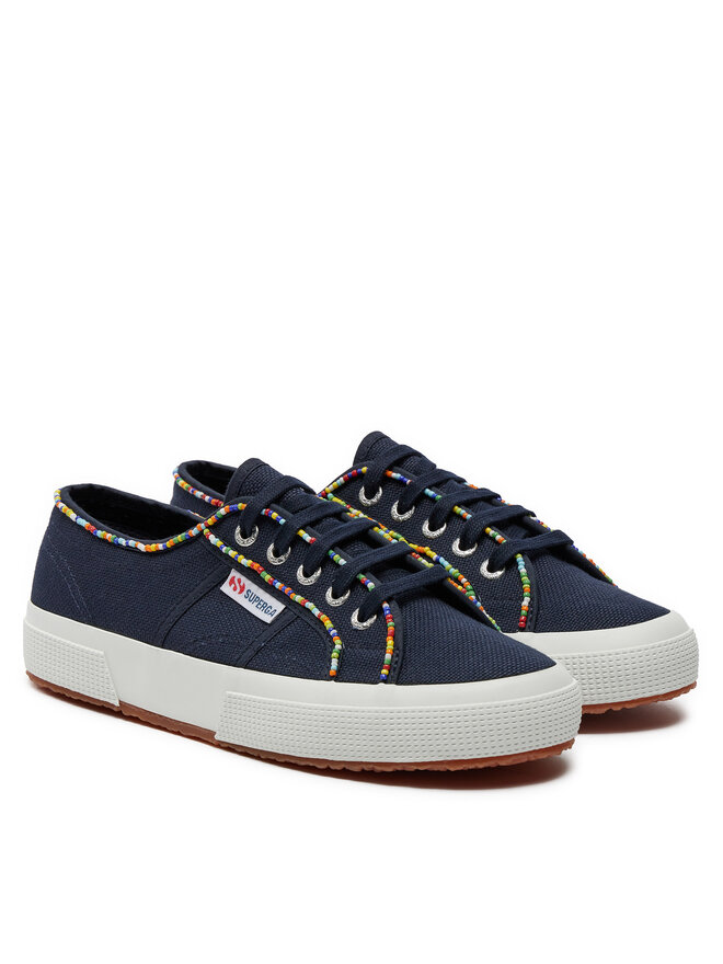 Superga Tenisky Superga Multicolor Beads 2750 S31352W Tmavomodrá