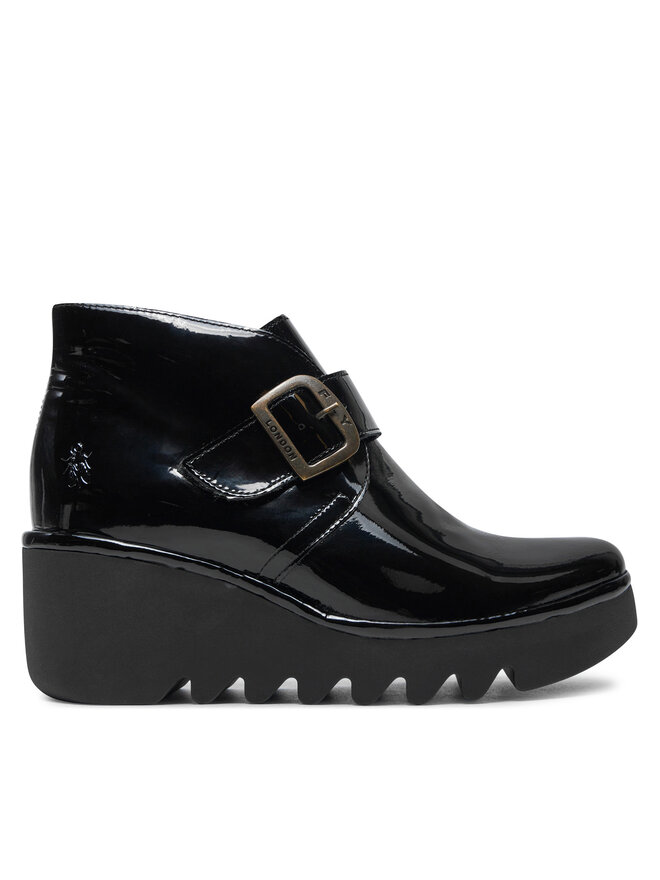 Fly london black patent boots store