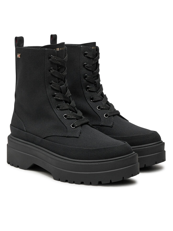Tommy Hilfiger Botki Tommy Hilfiger FW0FW08200 Czarny