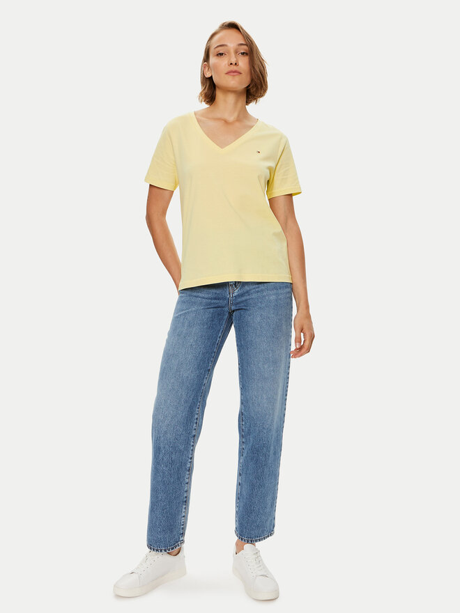 Tommy Hilfiger Tommy Hilfiger Camiseta Modern WW0WW39781 Amarillo Regular Fit