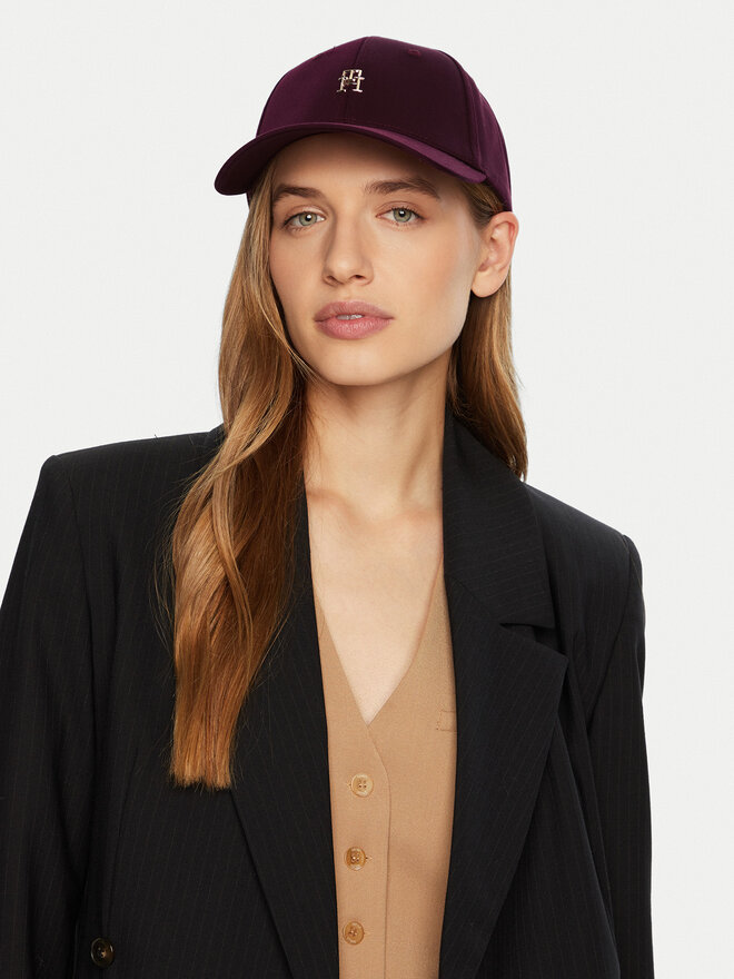 Tommy Hilfiger Czapka z daszkiem Tommy Hilfiger AW0AW16843 Bordowy