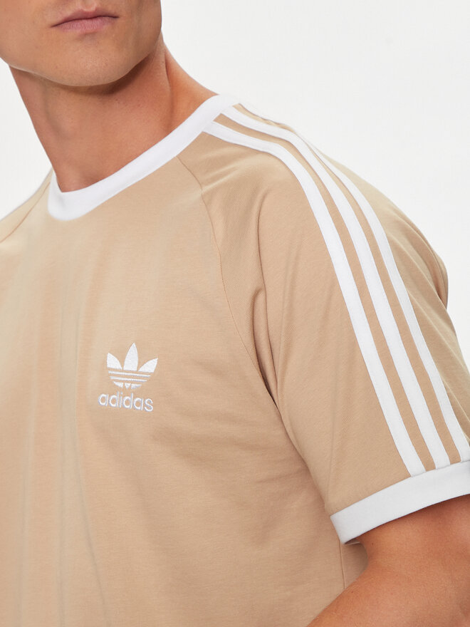 adidas adidas Marškinėliai adicolor Classics 3-Stripes IZ2366 Smėlio Slim Fit