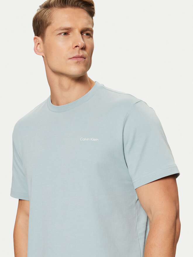 Calvin Klein Calvin Klein Camiseta Micro Logo Interlock T-Shirt K10K109894 Azul Regular Fit