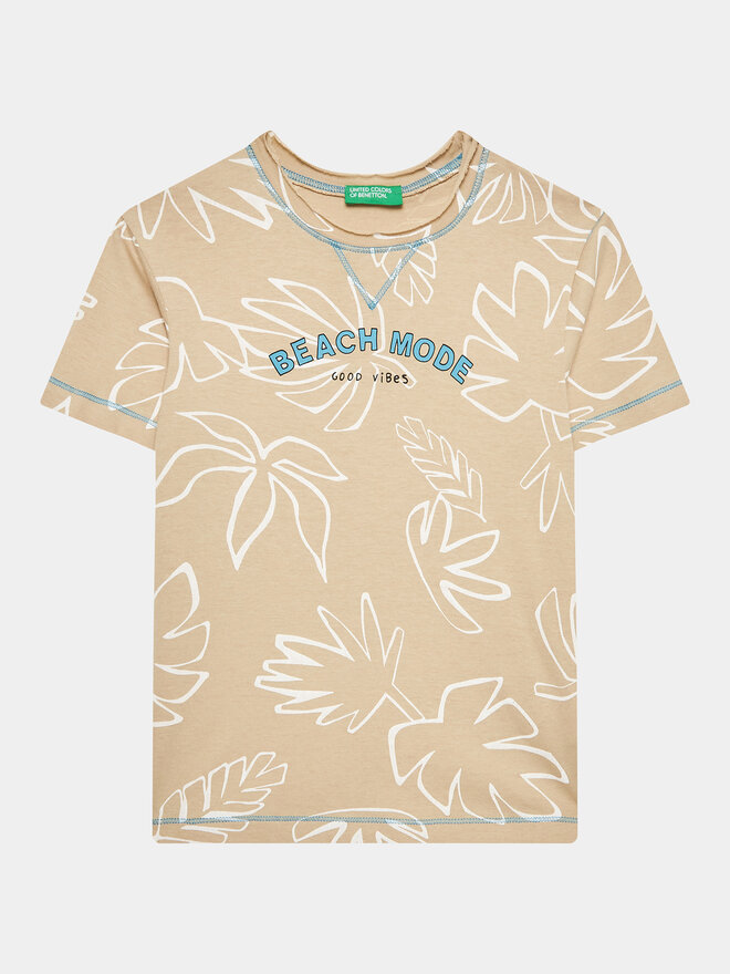 United Colors Of Benetton United Colors Of Benetton Футболка 34D3G109I Бежевий Regular Fit