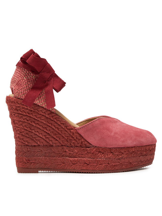 Manebi Еспадрили Manebi Hamptons Heart-Shaped Wedge Espadrilles W 2.1 WH Розов
