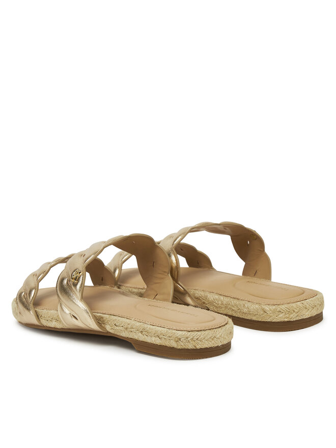 Tommy Hilfiger Espadrilles Tommy Hilfiger Metallic Rope Espadrille Mule FW0FW08670 Goldfarben