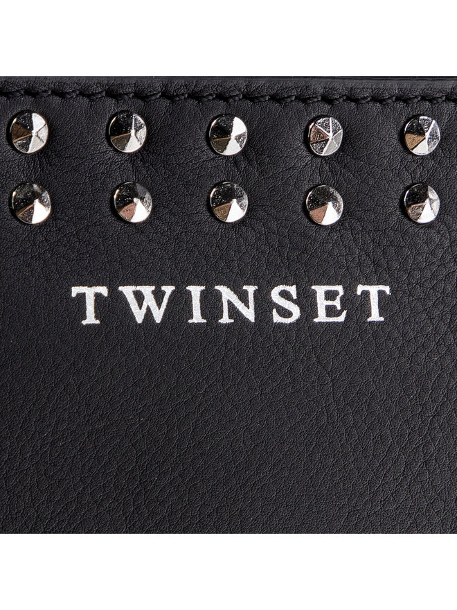 TWINSET Torebka TWINSET Tracolla Con Zip AS8PCC Czarny