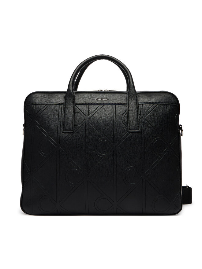 Calvin Klein Laptoptasche Calvin Klein Emblem Aop Emboss Commuter LV04D3329G Schwarz