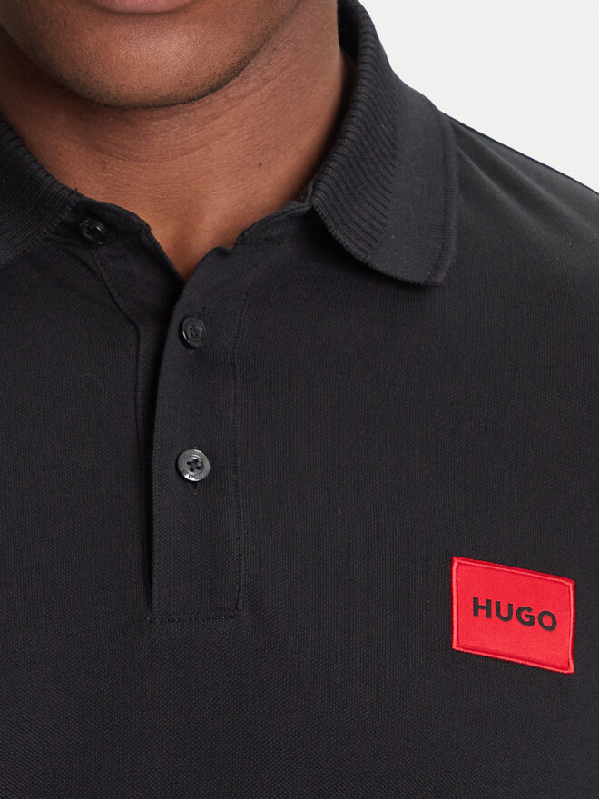 HUGO Hugo Polo Dereso222 50466202 Μαύρο Slim Fit