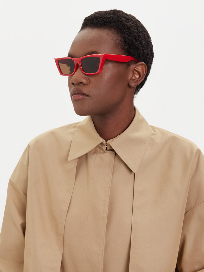 Pieces Слънчеви очила Pieces Pctrine Sunglass Box 175942 Червен