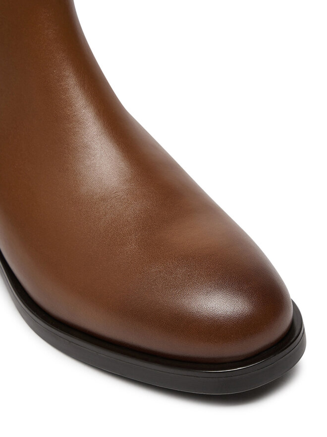 Tommy Hilfiger Klassische Stiefeletten Tommy Hilfiger Th Stud Leather Low Chelsea FW0FW08184 Braun