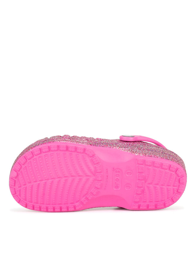 Crocs Şlapi Crocs BAYA GLITTER CLOG T 207014-7AA Roz