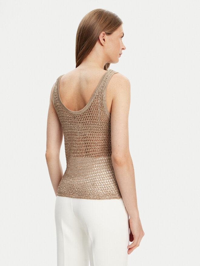Guess Guess Top W5YR29 Z37G0 Bež Regular Fit