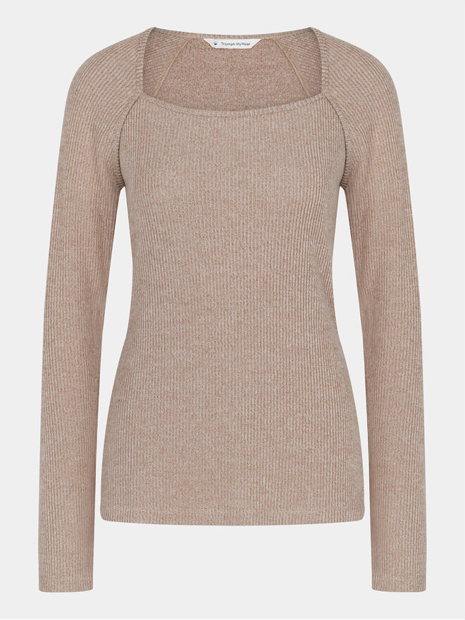 Triumph Triumph Pizsama felső Thermal MyWear Top LSL 10216551 Bézs Regular Fit