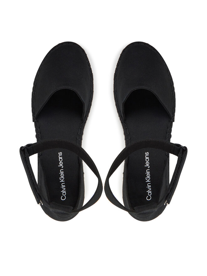 Calvin Klein Jeans Espadryle Calvin Klein Jeans Flatform Espadrille Sling Mg YW0YW01735 Czarny