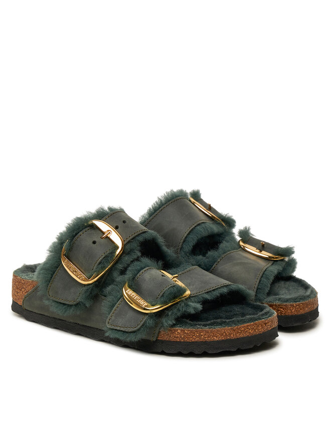 Birkenstock Pantoletten Birkenstock Arizona Bb Shearling Leoi 1028070 Grün