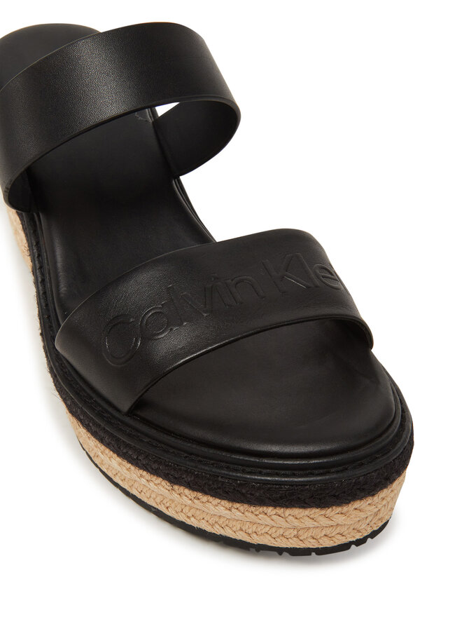 Calvin Klein Espadryle Calvin Klein Wedge Sandal 50 - He HW0HW02375 Czarny
