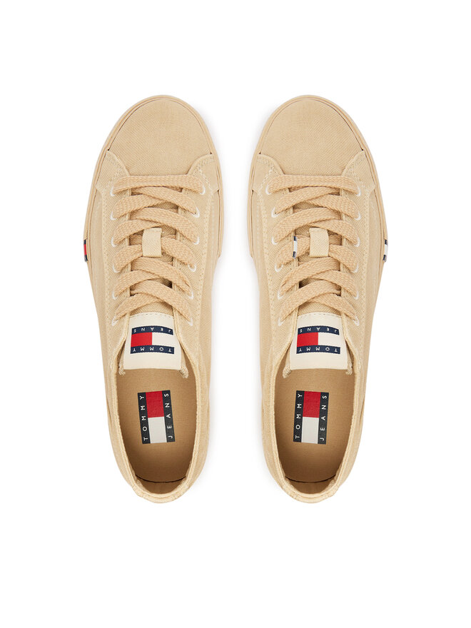 Tommy Jeans Sneakers aus Stoff Tommy Jeans Archive Vulc Y2K Washed Canvas EN0EN02957 Beige