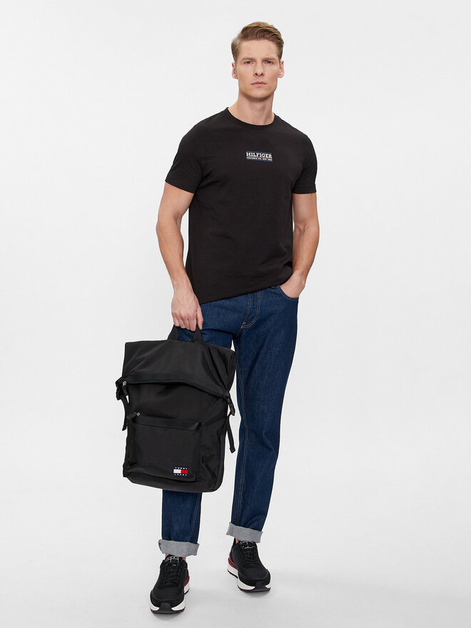 Tommy Jeans Ruksak Tommy Jeans Tjm Daily Rolltop Backpack AM0AM11965 Čierna