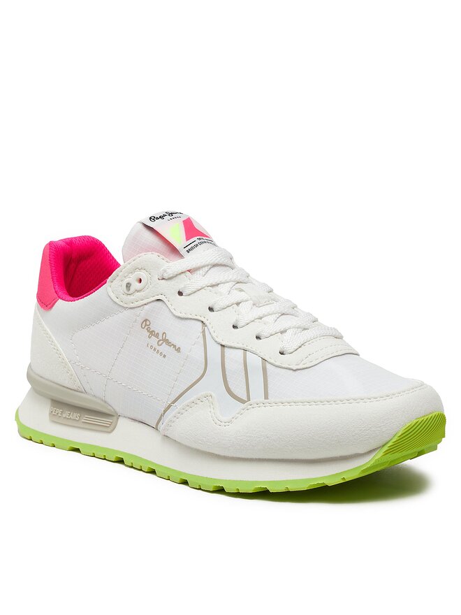 Pepe Jeans Сникърси Pepe Jeans Brit Neon W PLS40011 Бял