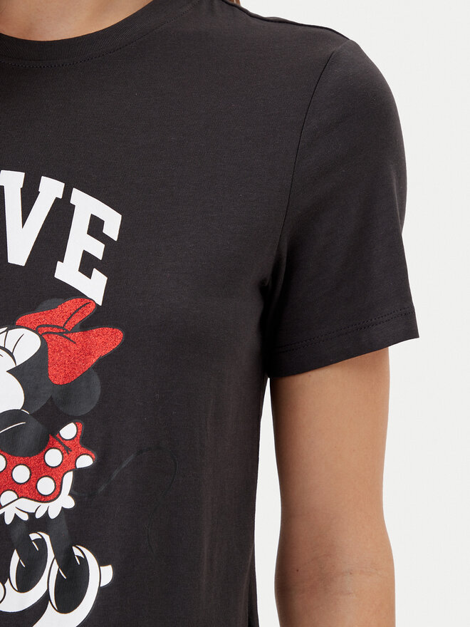 ONLY ONLY Camiseta Mickey 15317991 Negro Regular Fit